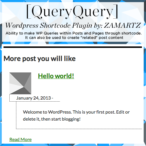 query-query wordpress plugin 1