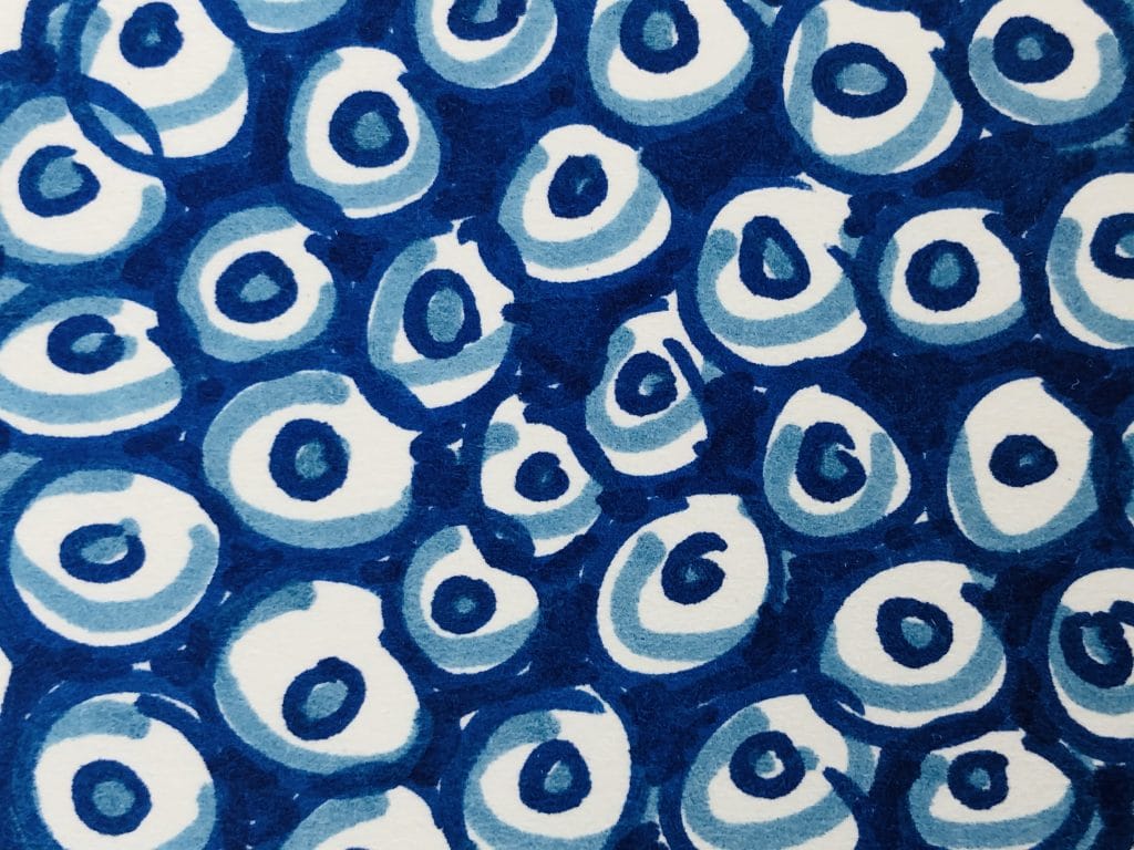 blue doodle pattern